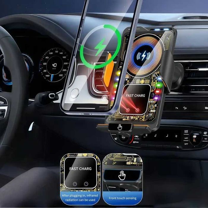 Incărcător Wireless fast charge SenzorTouch 15-66W acumulator propriu.