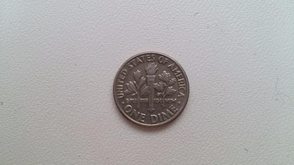 Монета one dime liberty 1982 D. перевертыш