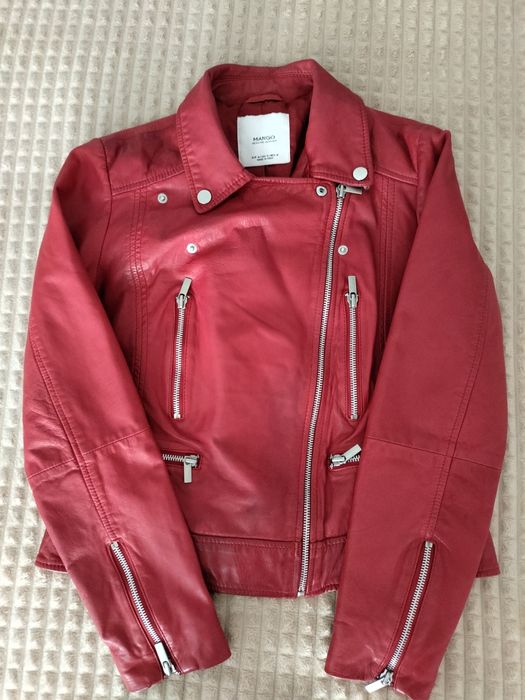 Куртка женская кожа натуральная красная