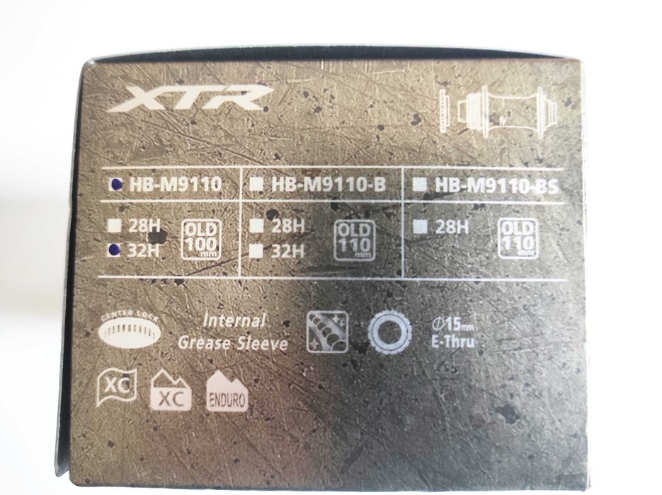 Butuc fata Shimano XTR HB-M9110 15x100mm 32h nou