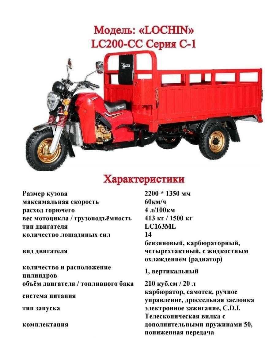 Продаётся мотоцикл LOCHIN 200CC Водивной охлаждения  2-х тонна
