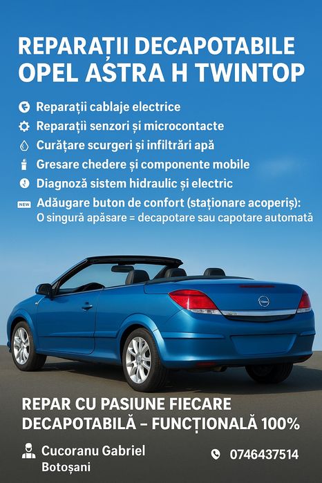 Piese Opel Astra H Twintop cabrio plus altele