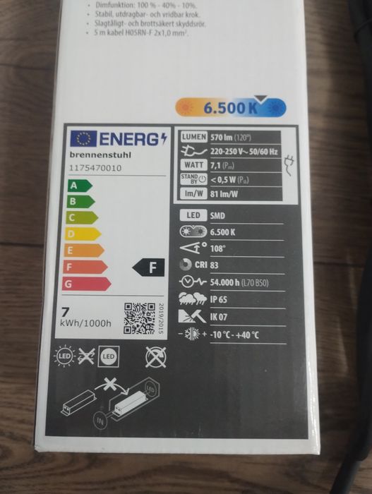 Lampa de lucru 570 lumeni/7,1W Brennenstuhl