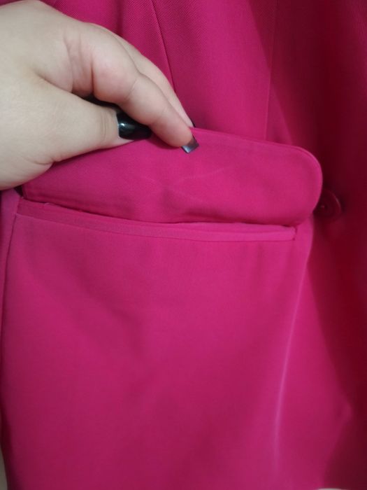 Пиджак женский розовый с тонким подкладом