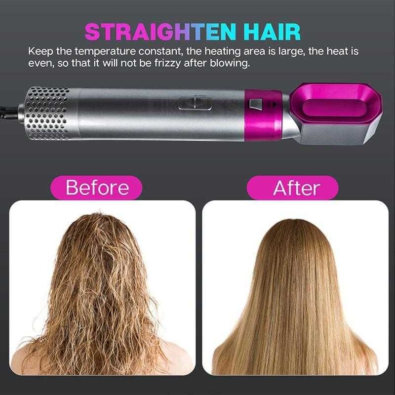 5 в 1 Мултифункционален сешоар, преса и маша за коса Hot Air Styler