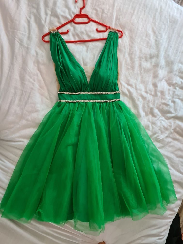 Vând rochie de ocazie verde smarald xs/s