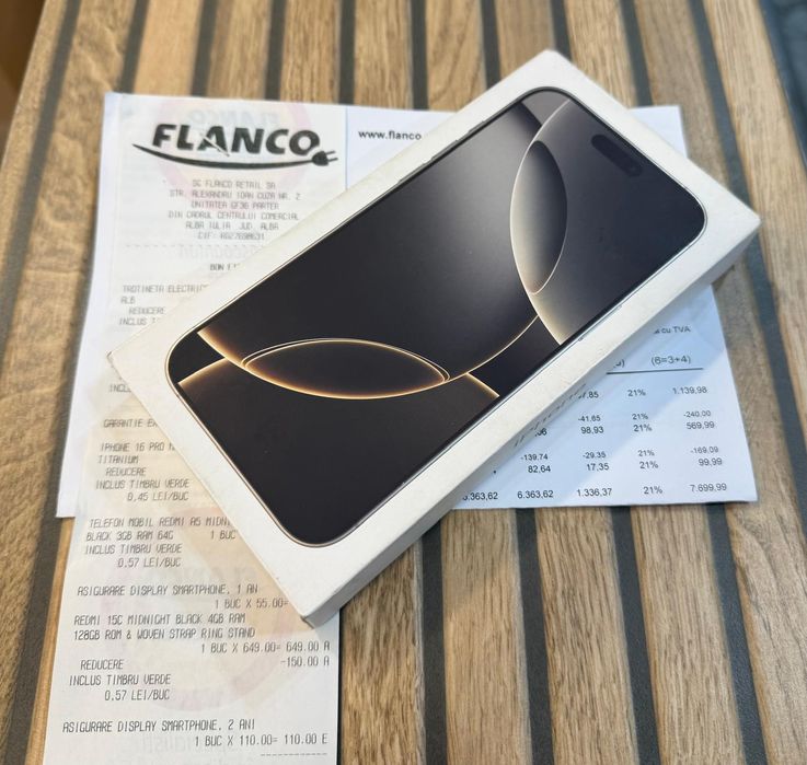 iPhone 16 Pro Max 512GB. SIGILAT !!  4 Ani Garantie