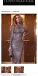 Rochie Tessa gri cu paiete