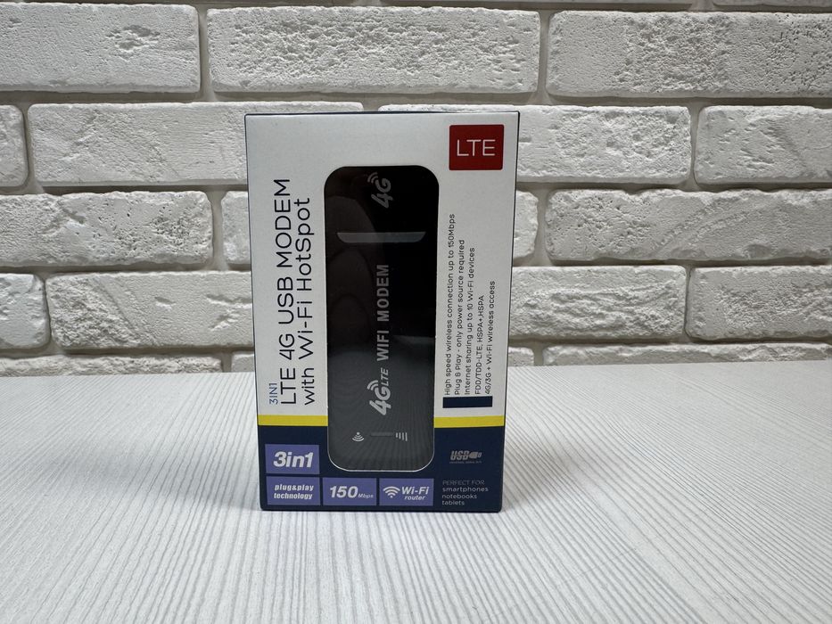 LTE 4G USB модем with Wi-Fi HotSpot