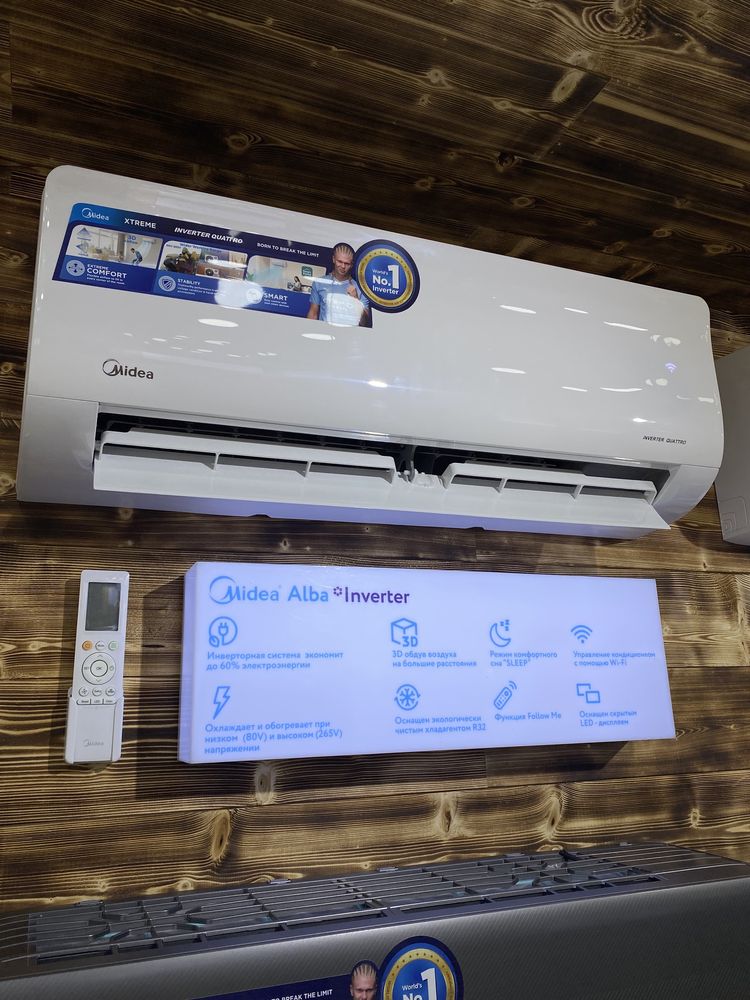Шоу- рум MIDEA кондиционер ALBA - 12,000 Btu / İNVERTER / Low Voltage