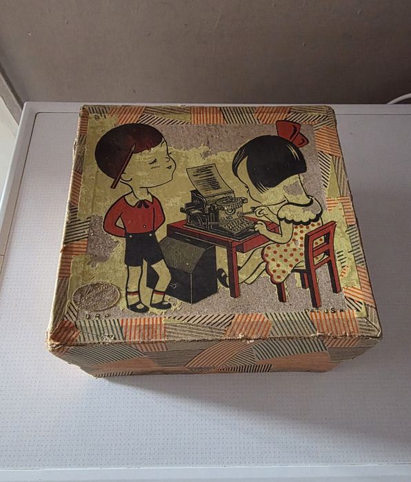 Jucarie Foarte Veche Germana Anii 20 30 Tabla Metal Copii Interbelica