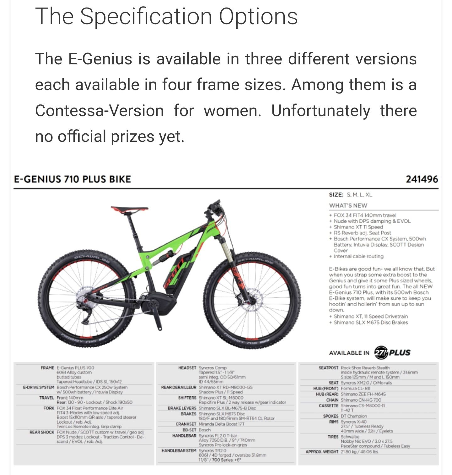 Bicicleta electrica SCOTT E-GENIUS PLIS 710