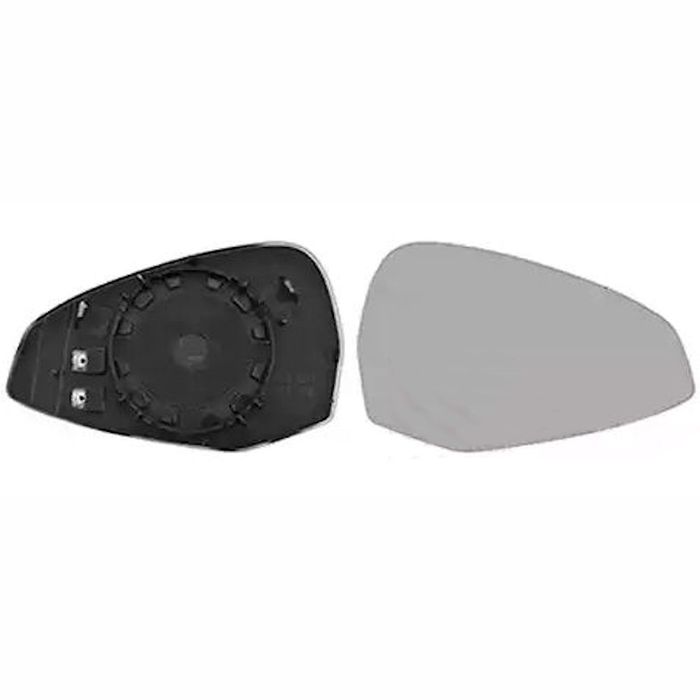 Geam oglinda exterioara cu suport fixare Audi A4/S4 (B9), 11.2015-; A5, 06.2016-, Cabrio, Coupe, Rs, partea Dreapta, incalzit; sticla convexa; geam cromat, Aftermarket