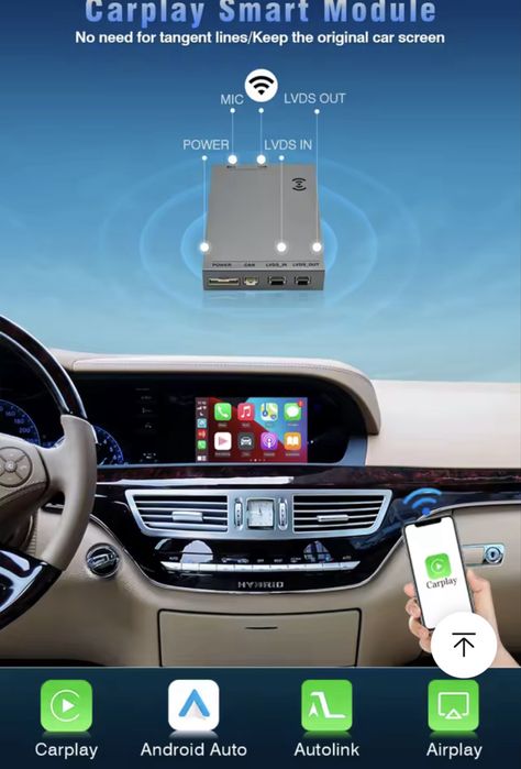 Apple CarPlay & Androit auto W221