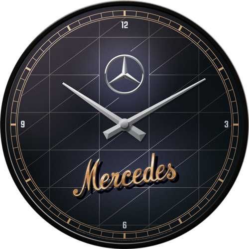 Vand Ceas de perete Mercedes-Benz - Silver & Gold