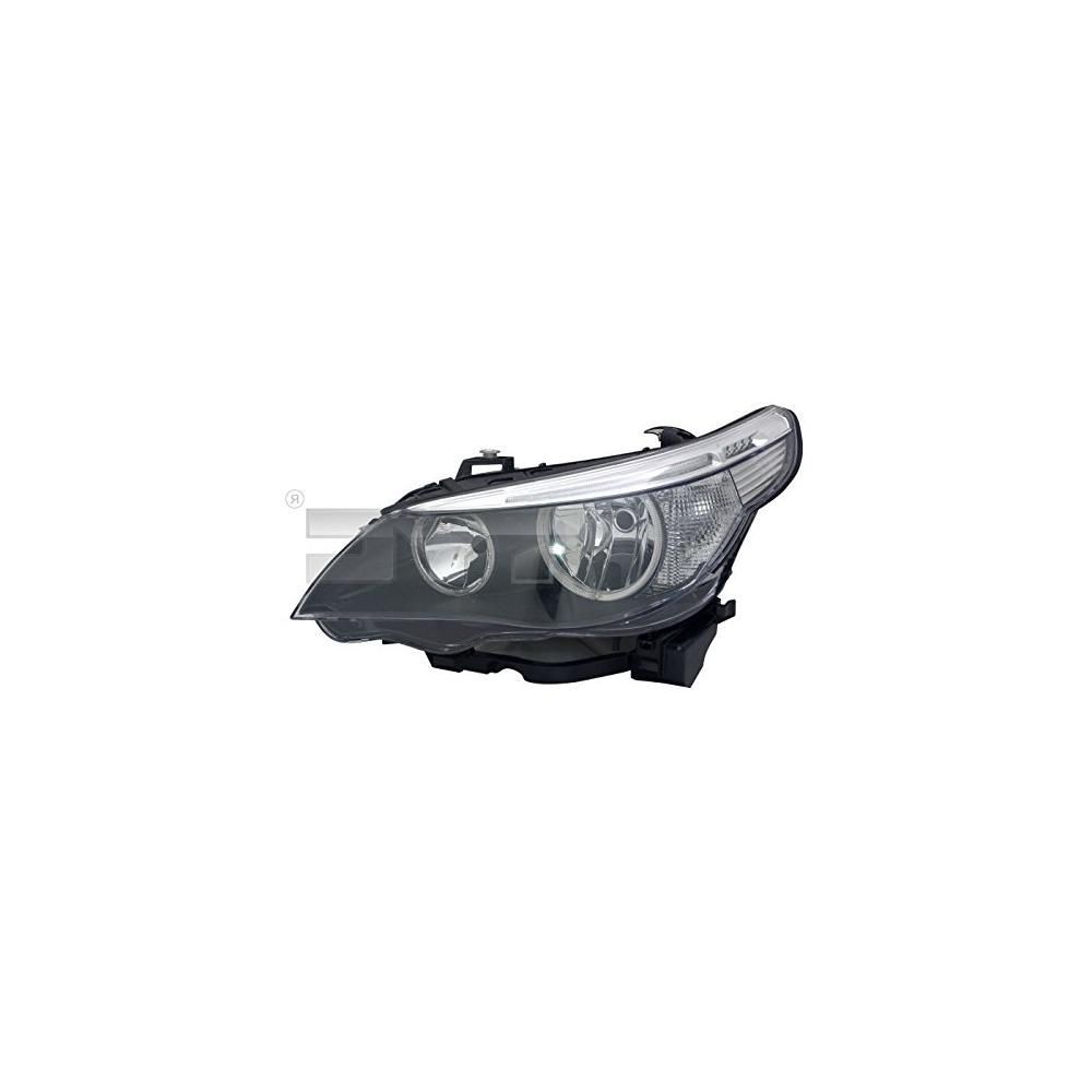 Far Bmw Seria 5 (E60/E61), 06.2003-03.2007, electric, tip bec H7+H7, are motoras, semnalizare alba, stanga/dreapta