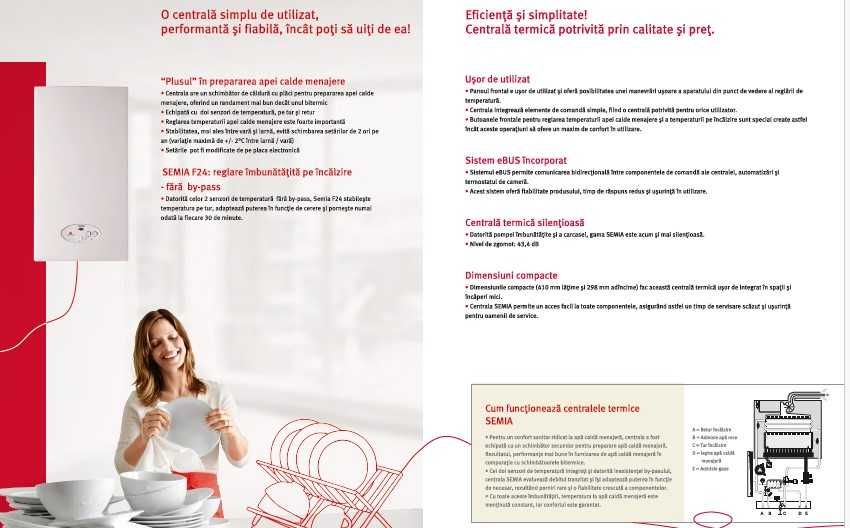 Vand centrala termica Saunier Duval Semia F 24 (kit evacuare inclus)