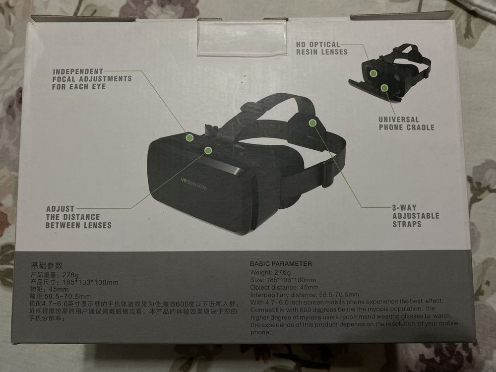 VR shinecon virtual reality glasses