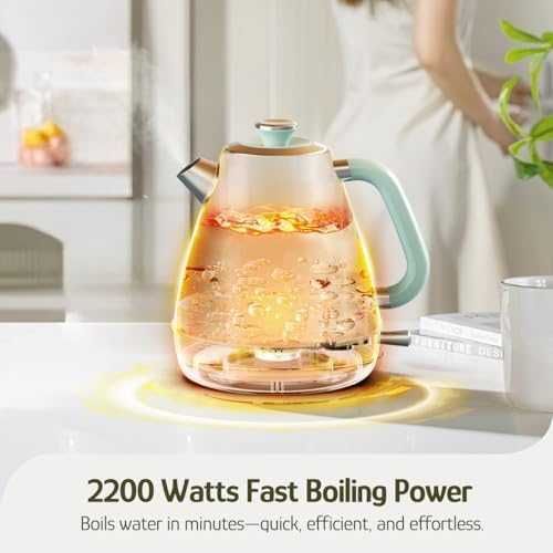 Нова Електрическа кана 1.7L 2200W неръждаема стомана термометър вода