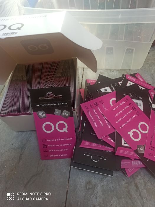 Oq sim kartalar sotiladi yangi 5000sumdan