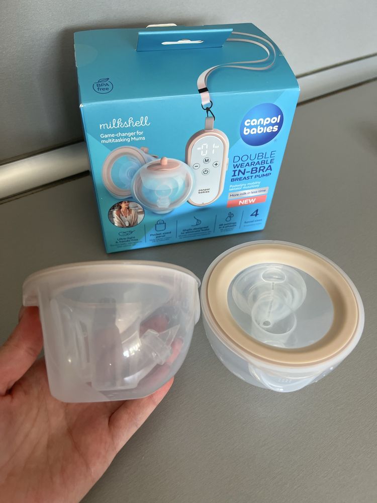 CANPOL Електрическа помпа за кърма двойна HANDS FREE MILKSHELL