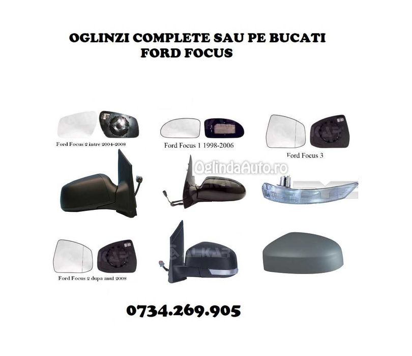 Oglinda FORD FOCUS 1 2 3 geam sticla oglinzi stanga dreapta MONTAJ GRA