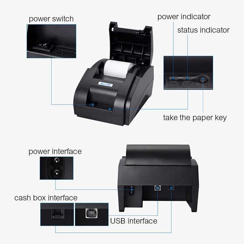 Termoprintr xprinter XP-58 mm usb