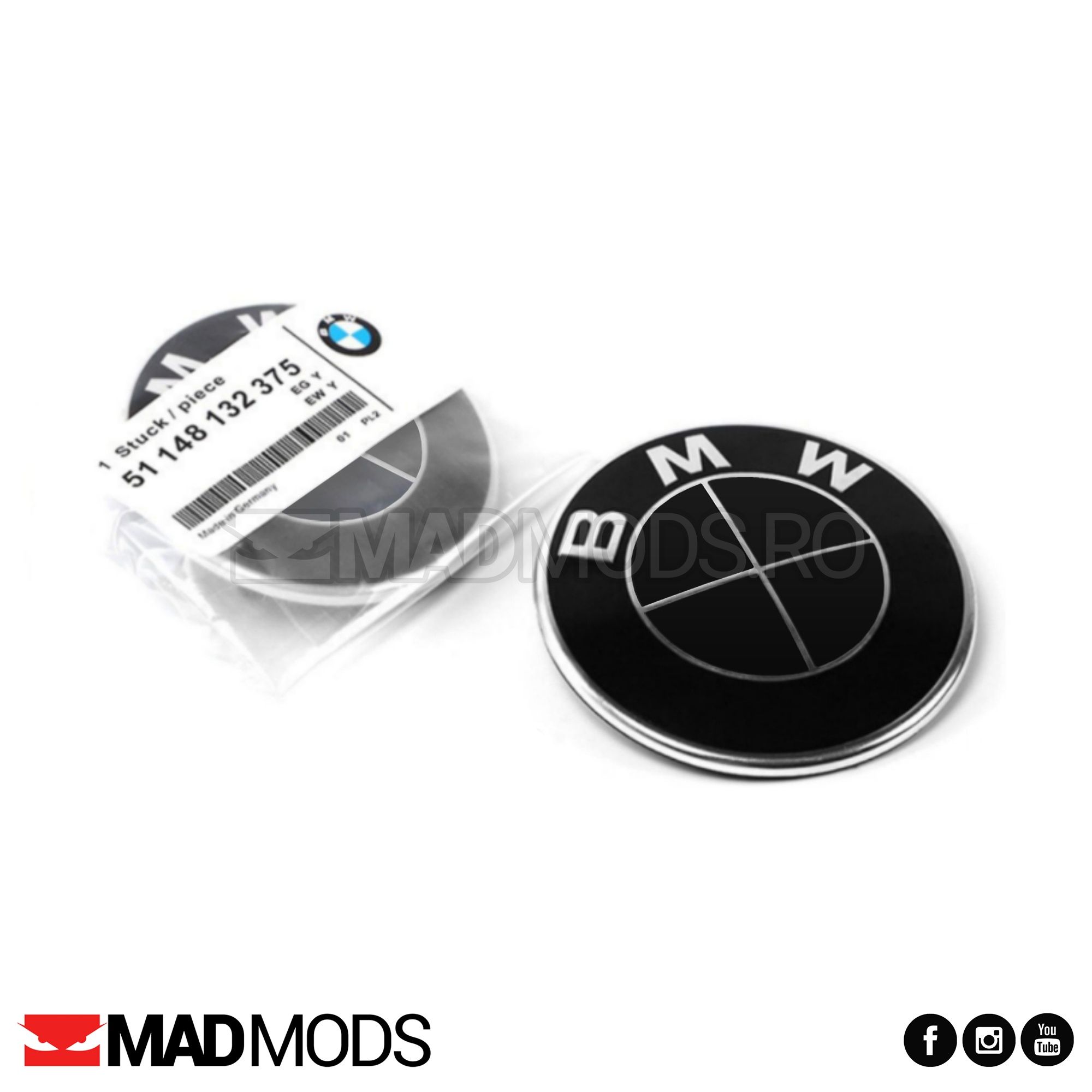 Embleme negre BMW 82 74 45mm capota portbagaj seria 1 2 3 4 5 6 7 8 X