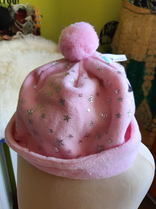 Caciula pentru copii  de culoare roz 9+