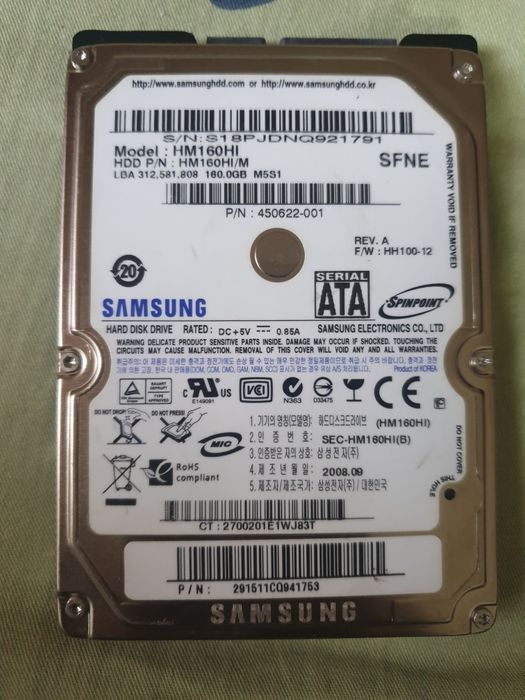 SSD 160 Samsung новый
