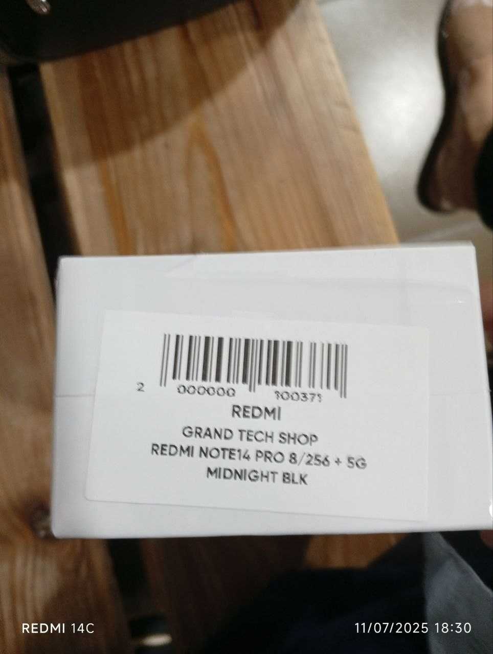 Redmi not 14pro+8 256 qora