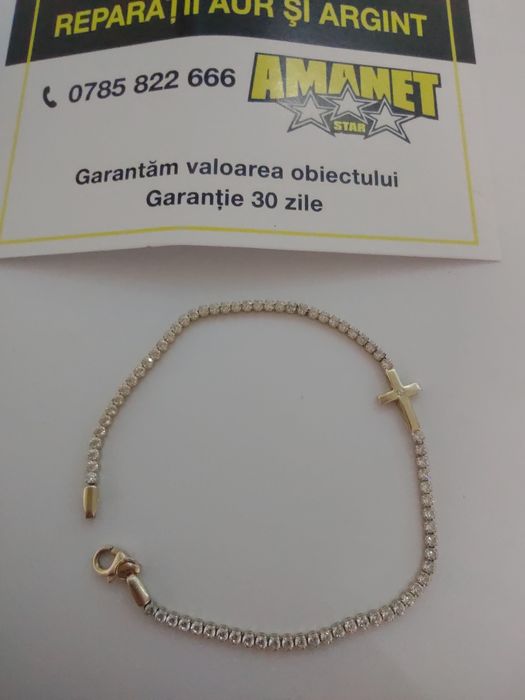 Bratara tenis aur 14k (efn)