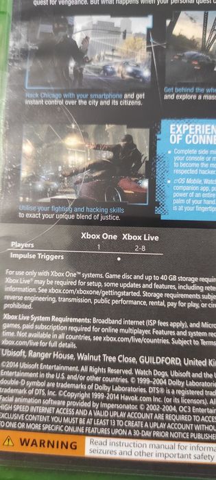 Transport curier 16 lei orice Joc/jocuri Watch Dogs Xbox One