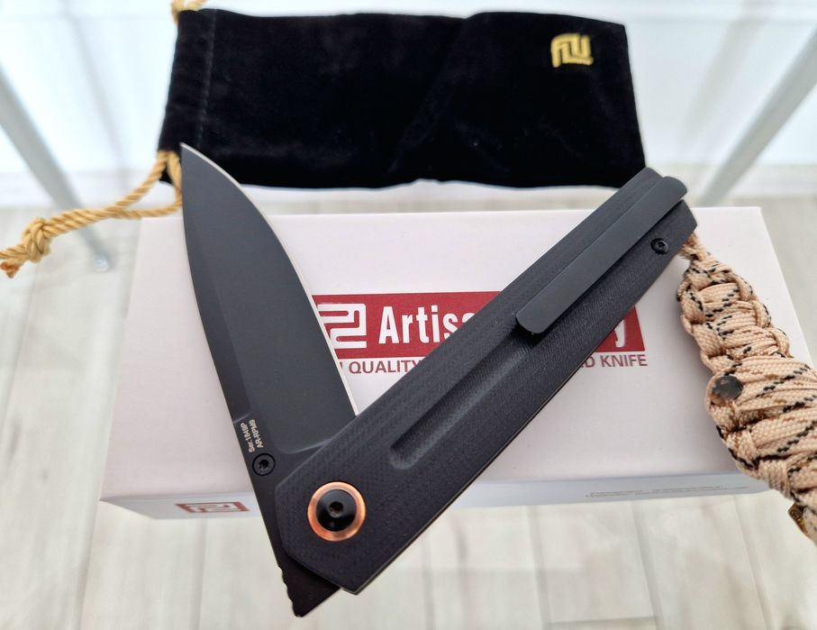 Cutit pliabil EDC Artisan Cutlery Sirius, otel AR-RPM9, nou