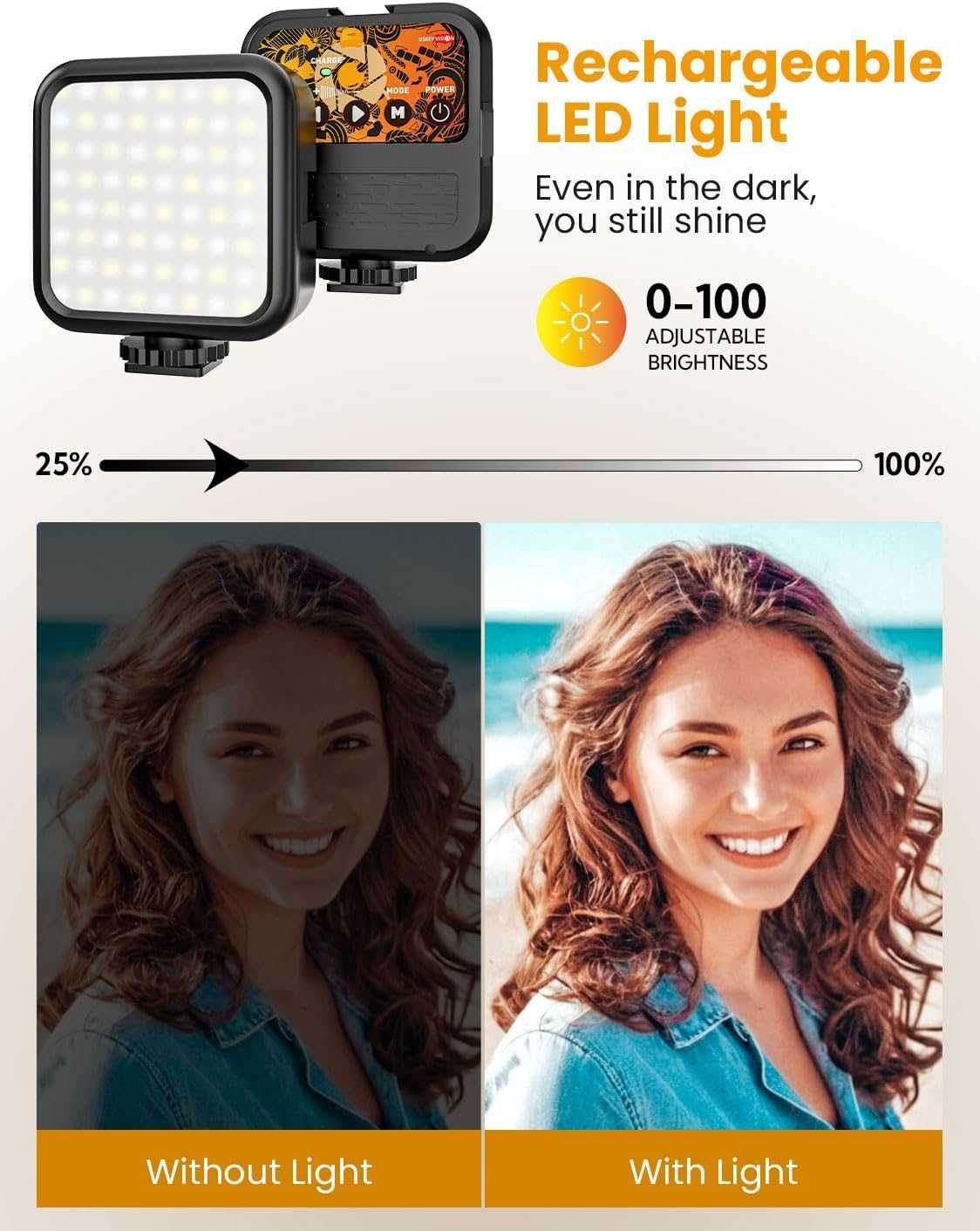 USKEYVISION комплект за Vlogging, безжичен петличен микрофон, 150 см