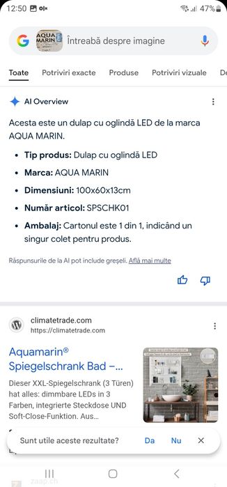 Vând dulap baie cu oglinda smart