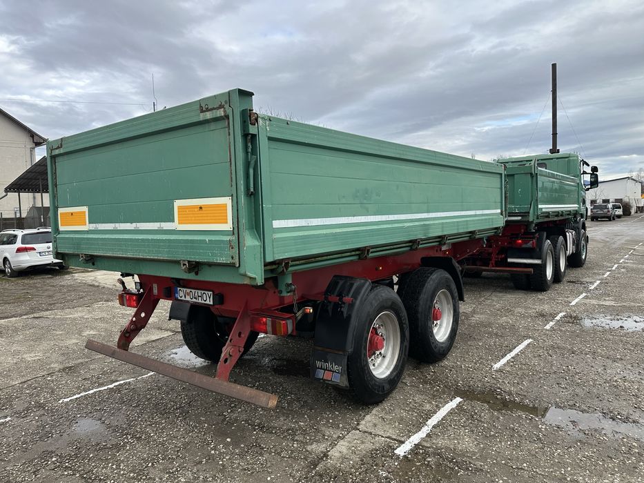 Scania R420 6x4 cu remorca tadem