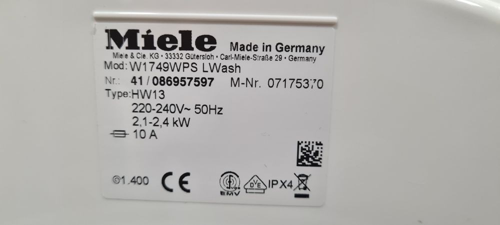 Като Нова Пералня Miele 6кг/А+/1400обр