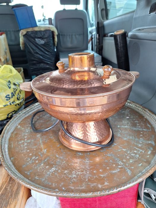 Фондю медно електрическо