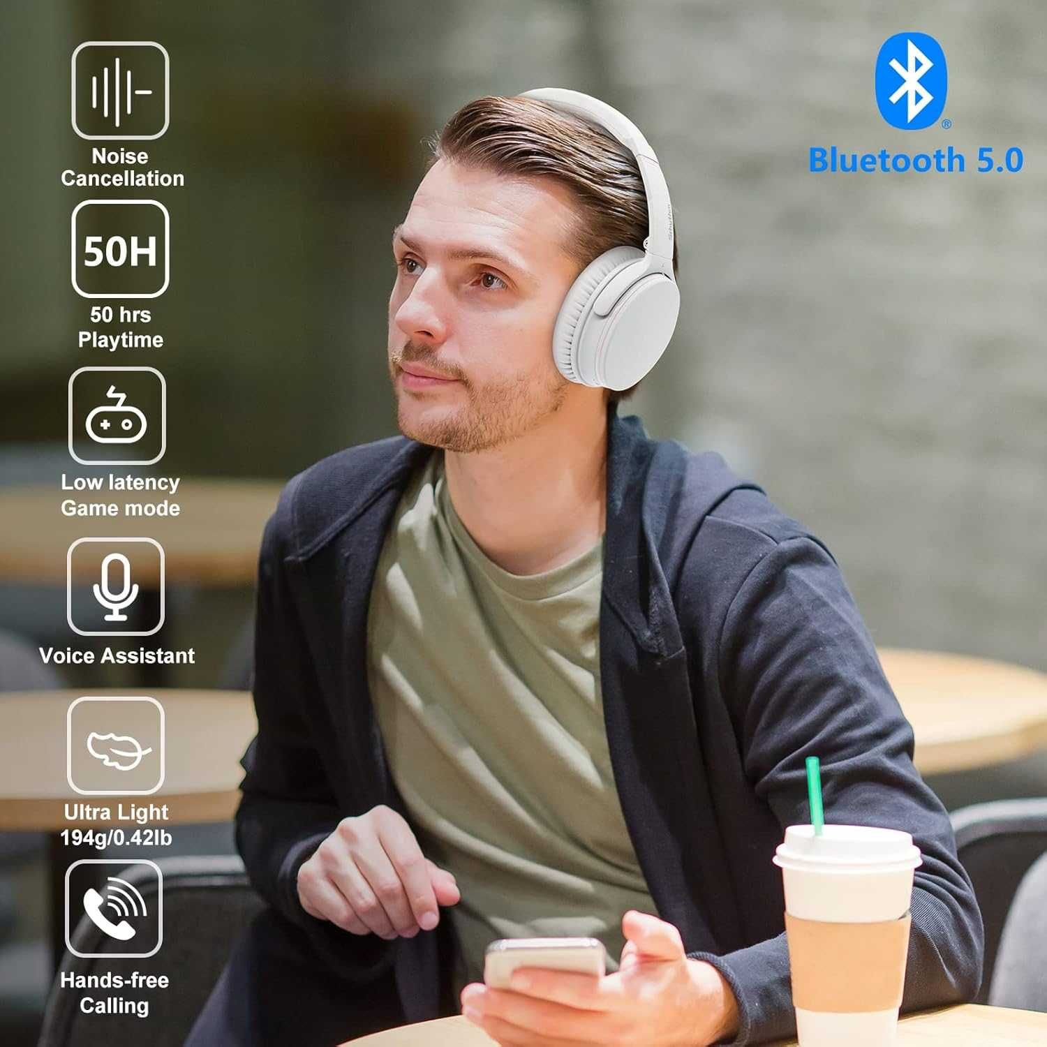 Шумоподтискащи слушалки Srhythm NC25