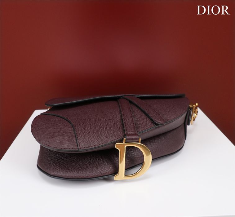 Geanta Chriastian Dior Saddle burgungy, tip Premium