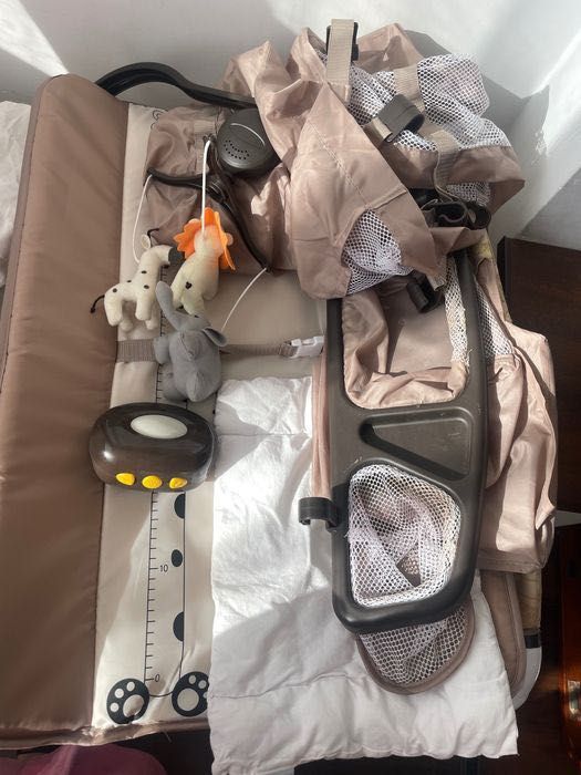 Patut bebe Krasumann deluxe & saltea husa detasabila microfibra cocos