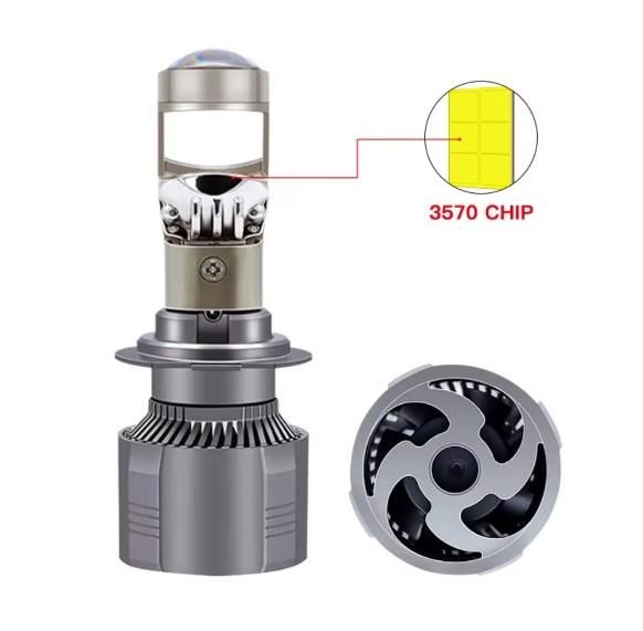 Лед крушки с лупа А80 за фарове Н7 Canbus 12-24V 220W 30000LM 5700К