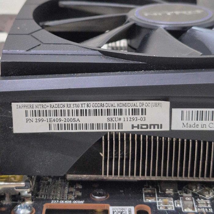 Placa Video RX 5700 XT Saphire Nitro Plus 8GB GDDR6 Zeus Amanet 33617