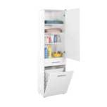 Dulap Baie cu cos de rufe Adore Diamond, Alb Lucios, 52 x 187 x 38 cm