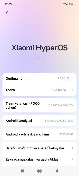 Poco x7 5G abmenga faqat