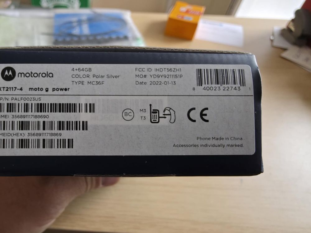 Motorola Moto g power Polar Silver като нов