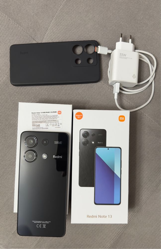 Xiaomi Redmi Note 13, Dual SIM, 256GB, 8GB RAM, 4G, Midnight Black