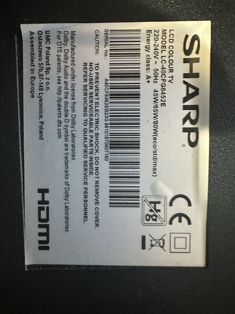 Tv lcd Sharp / tv lcd samsung defecte