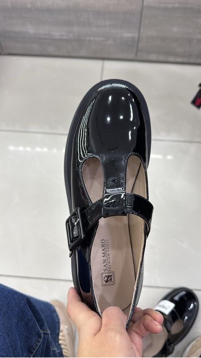 Лоферы из Сан маро лаковая натурлаьная кожа